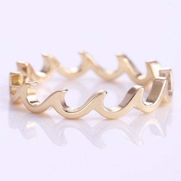 ✨ Wave Fire Minimalist Simple Trendy Anillos Lovely Rings for Women, PD071 - Picture 2 of 6
